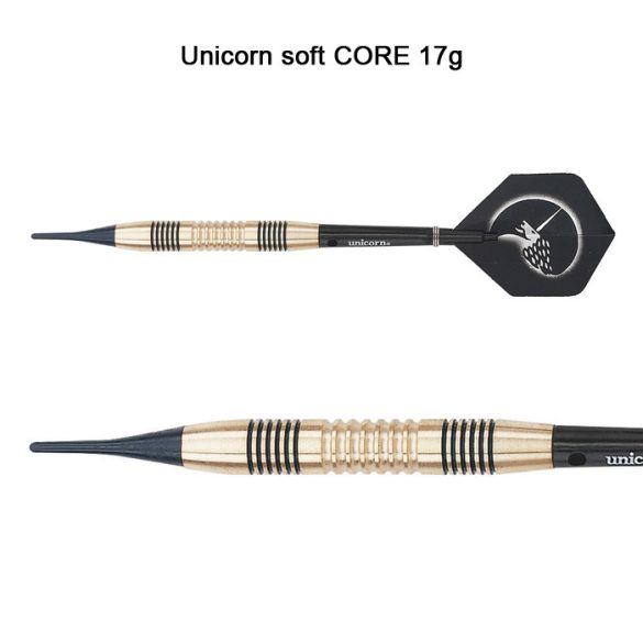 Šipky Unicorn soft CORE 17g, brass