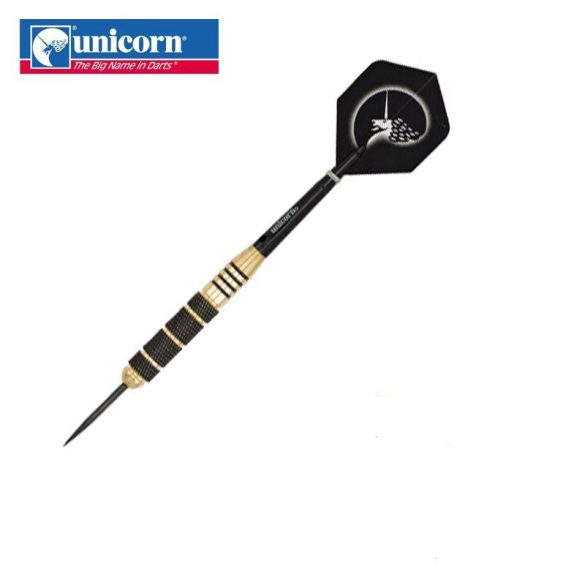 Šipky Unicorn steel CORE PLUS 23g, black, gold brass