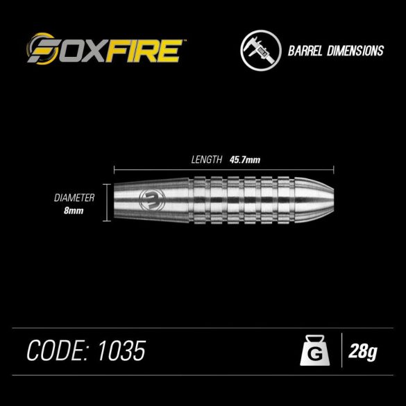 Šipky Winmau steel Foxfire 28g, 80% wolfram