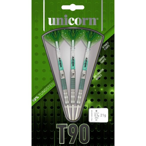 Šipky Unicorn steel T90 CORE XL GREEN 23g, 90% wolfram