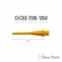   Hroty na šipky Gold Star soft, plastové, žluté 50ks/bal, závit 2BA