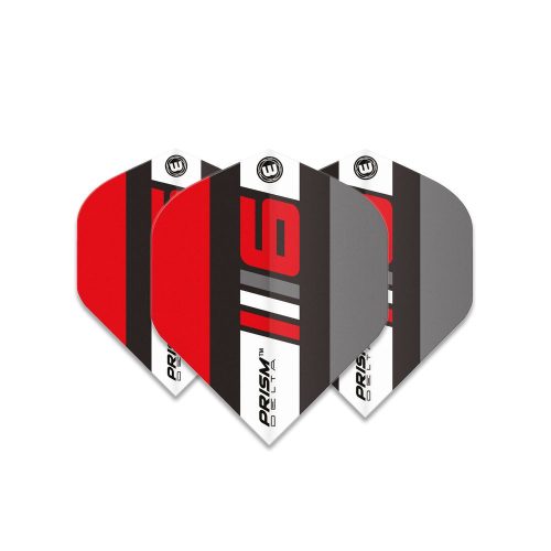 Letky na šipky Winmau Prism Delta Blade 6 logo, červeno-šedé