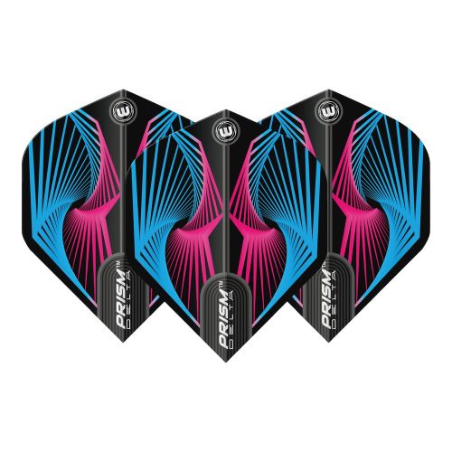 Letky na šipky Winmau Prism Delta Spiral, modro-růžové