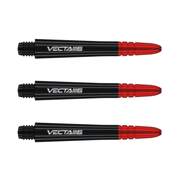 Násadky na šipky Winmau Vecta Blade 6 plastové s hliníkovým topem, černé střední