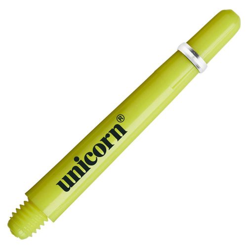 Násadky na šipky Unicorn Gripper4, 29 mm, extra krátké, neon žluté