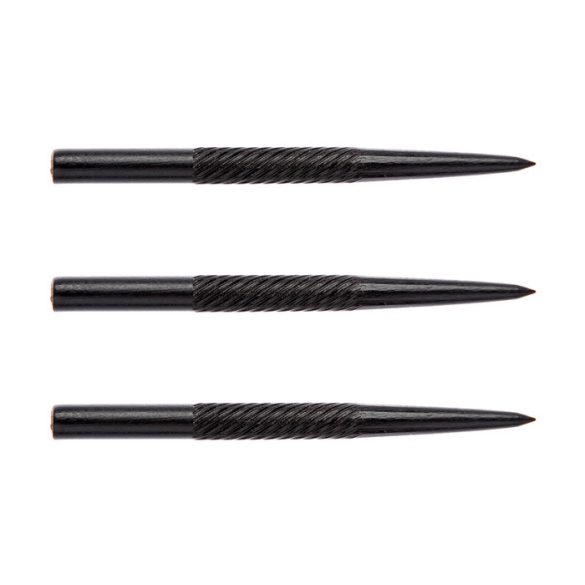 Hroty na šipky Winmau steel spirálové, kovové, černé 32mm