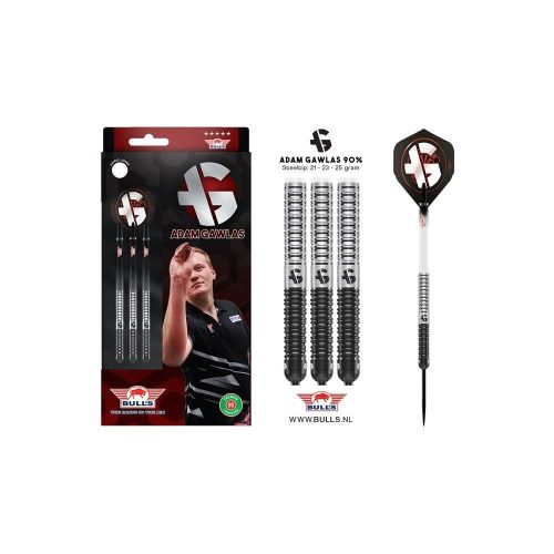 Šipky Bull's steel Adam Gawlas 21g, 90% wolfram