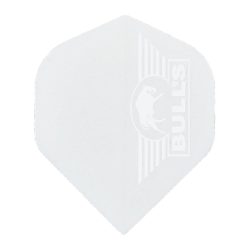   Letky na šipky Bull's Polyna Plain standard, bílé, 75 mikron