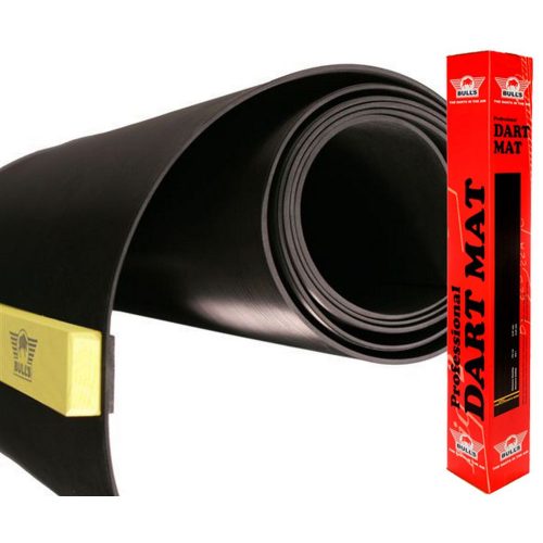 Pryžový koberec před terč Bulls Rubber Oche 300×90cm černý