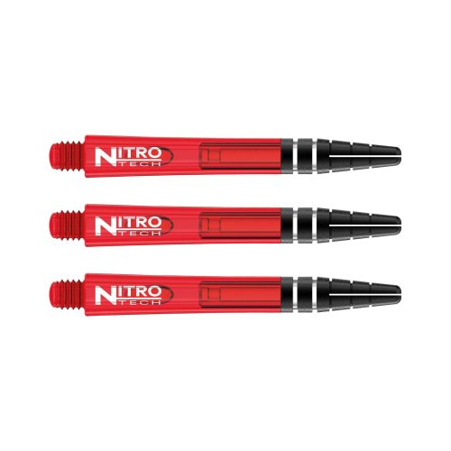 Násadky na šipky Red Dragon Nitrotech plastové červené, dlouhé