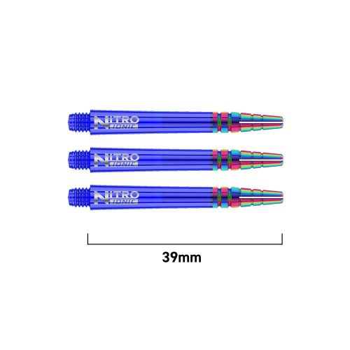 Násadky na šipky Red Dragon Nitro Ionic plastové modré, intermediate, 39mm