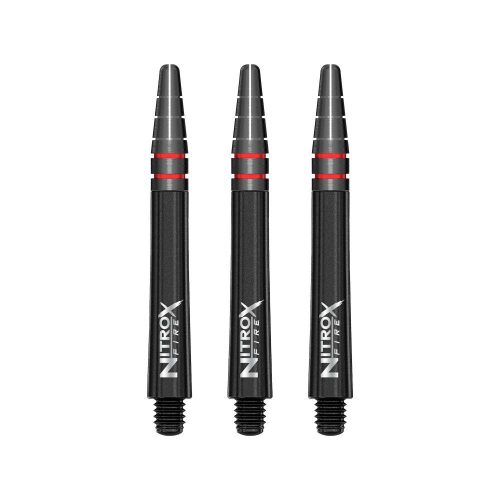 Násadky na šipky Red Dragon Nitro XFire černé, dlouhé 42mm