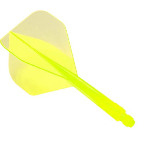 Letky na šipky Condor AXE Neon žluté, standardní letky a midi násadky
