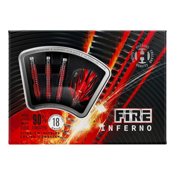 Šipky Harrows soft Fire Inferno 18g, 90% wolfram