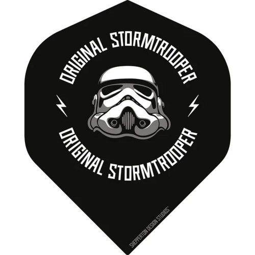 Letky na šipky Star Wars Original Stormtrooper černé s logem, No2 100 mikron