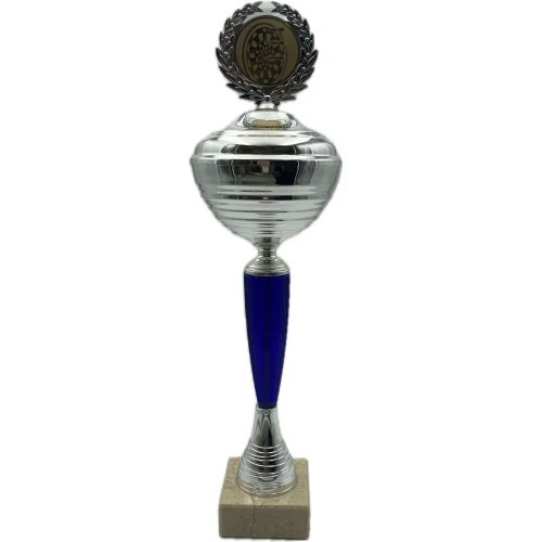 Gamecenter Šípkařská trofej stříbrno-modrá sklenice, 32cm vysoká