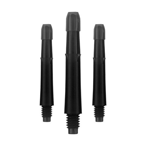 Násadky na šipky L-Style Locked Straight, průhledné černé, krátké 30mm