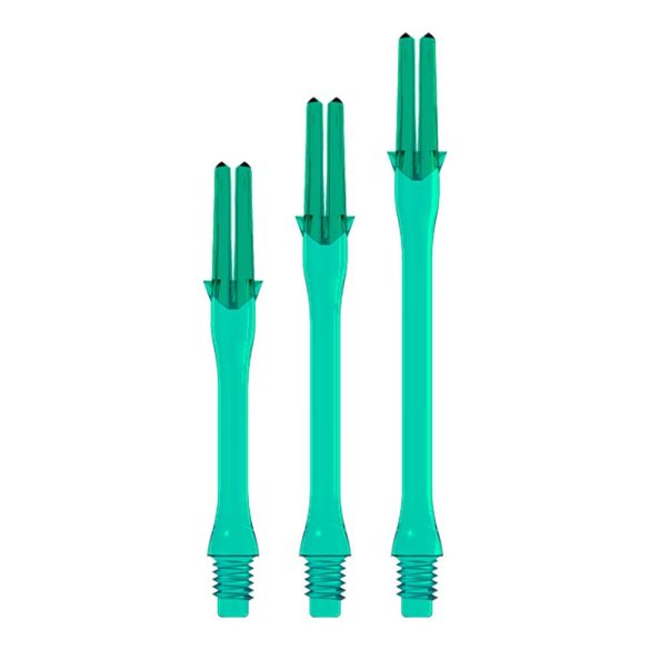 Násadky na šipky L-Style Locked Slim, smaragdově zelené, 37mm