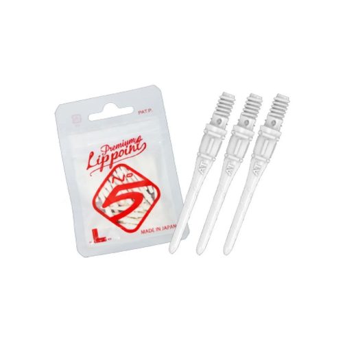 Plastové hroty na soft šipky L-Style Premium LipPoint bílé No.5 závit, 30mm, 30ks