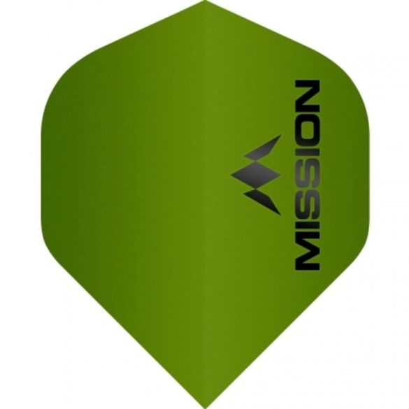 Letky na šipky Mission Logo No2, mátově zelené, standard 100 micron