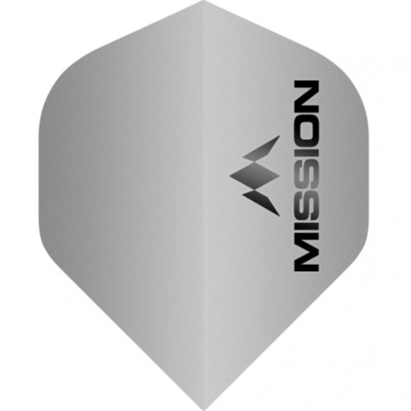 Letky na šipky Mission Logo No2, mátově stříbrné, standard 100 micron