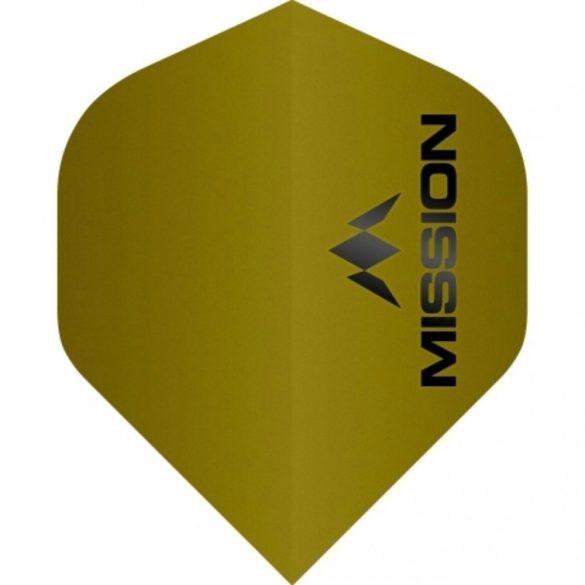 Letky na šipky Mission Logo No2, mátově zlaté, standard 100 micron