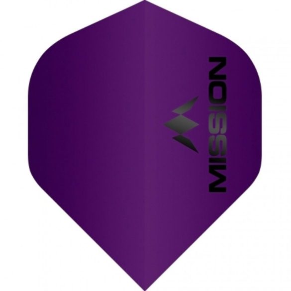 Letky na šipky Mission Logo No2, mátově fialové, standard 100 micron