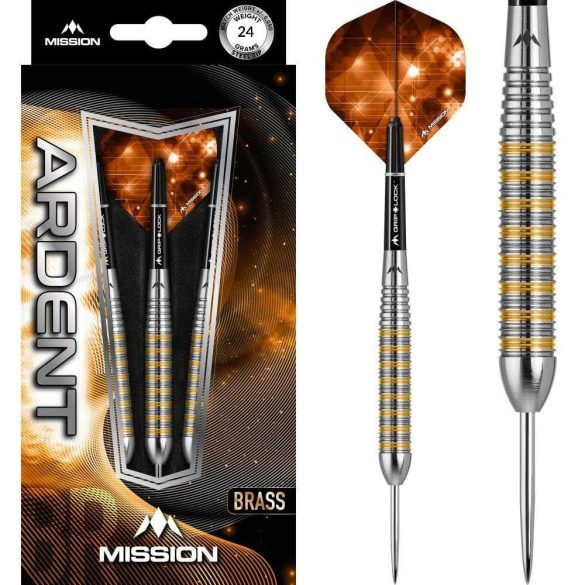 Šipky Mission steel Ardent M2 24g, brass