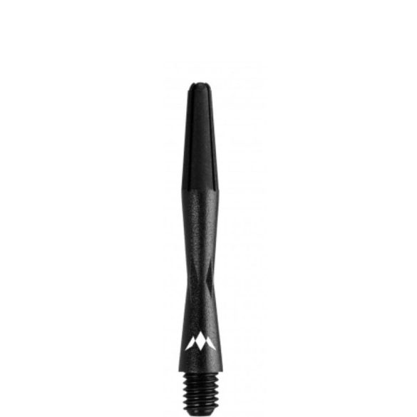 Násadky na šipky Mission Carbon stems, karbonové, strong, černé, 37mm, krátké