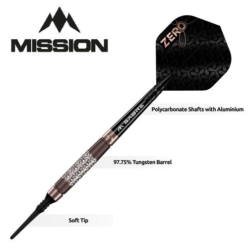 Sada soft šipek Mission Zero Bronze PVD 18g, 97,5% wolfram