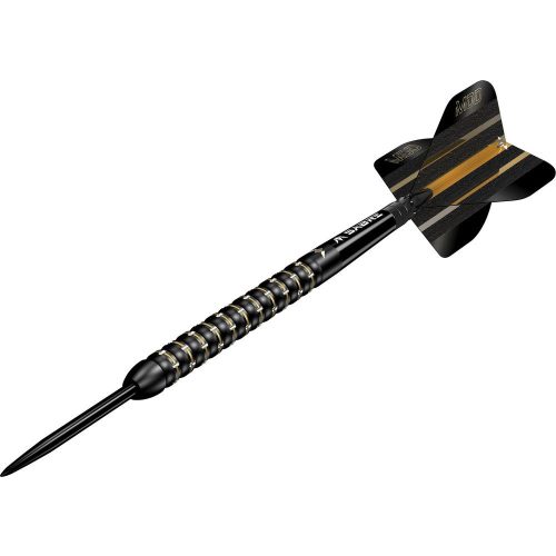 Ocelové šípky Mission Mike De Decker Black and Gold PVD 22g, 95% wolfram