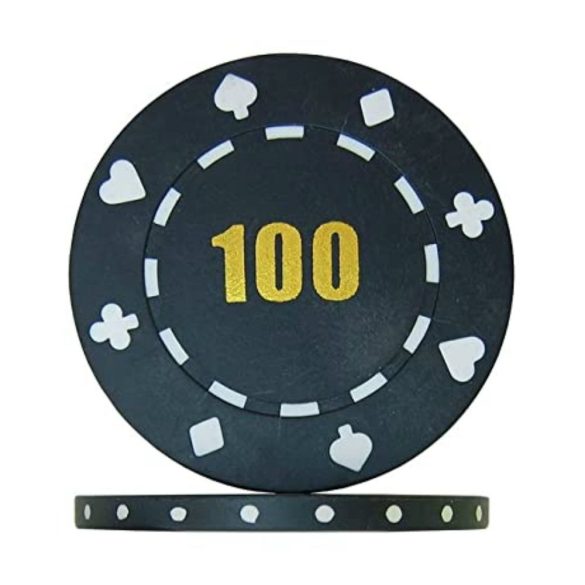 Žeton na poker, hodnota 100, 11,5g černý