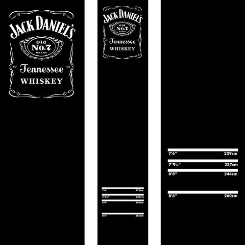 Gumový koberec JACK DANIELS s logem JD 290x60cm, černý, s povrchem ze syntetického vlákna