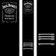 Gumový koberec JACK DANIELS s logem JD 290x60cm, černý, s povrchem ze syntetického vlákna