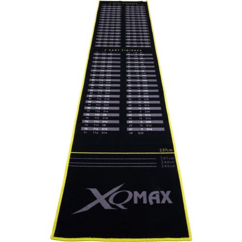 Koberec před terč XQ Max černo-žlutý 285 x 60 cm s hranicí hodů