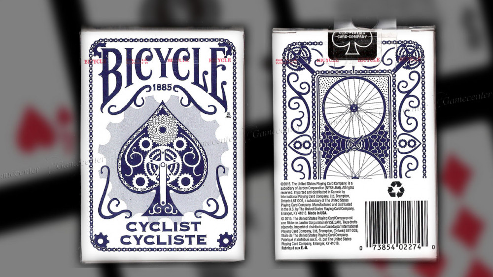 Karty Bicycle Cyclist modré