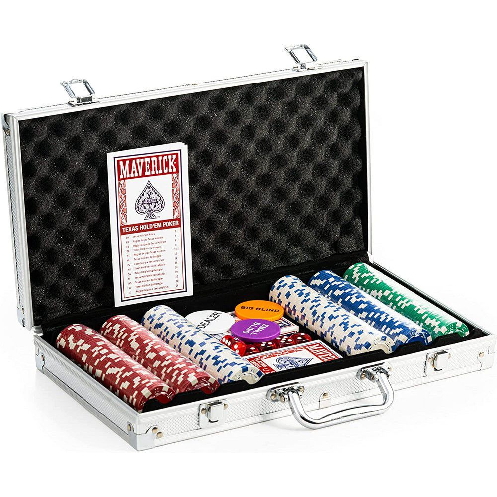 Cartamundi Pokerová sada Maverick Texas Hold&#039;em 300ks ve stříbrném kufříku