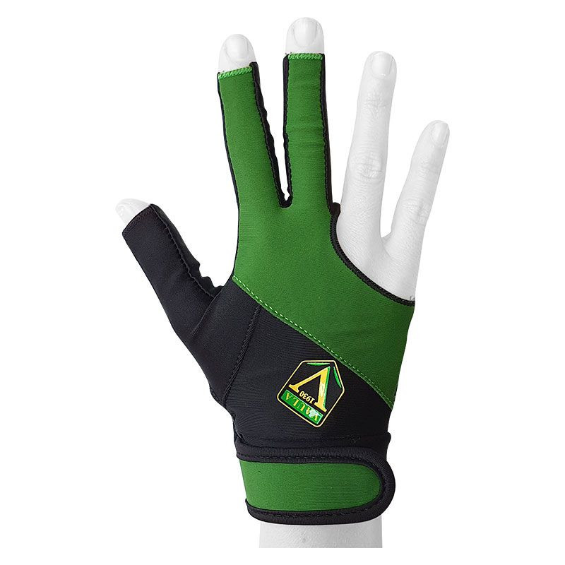 Kulečníková rukavice Longoni Vaula SX, černo-zelená pro leváky