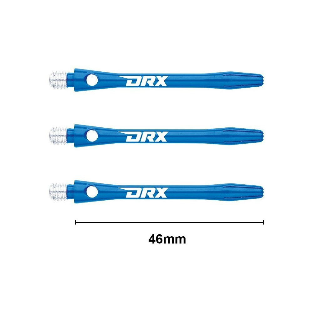 Násadky na šipky Red Dragon DRX hliníkové modré, dlouhé, 46 mm
