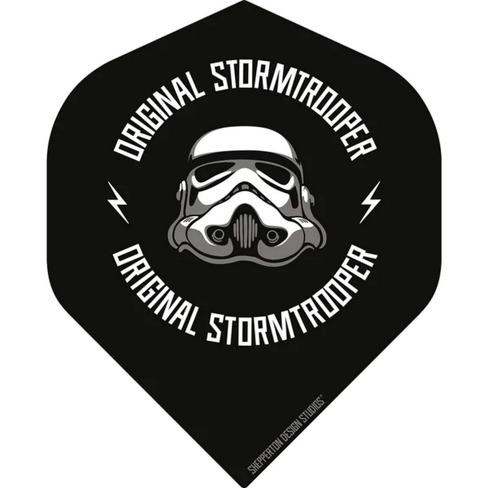Letky na šipky Star Wars Original Stormtrooper černé s logem, No2 100 mikron