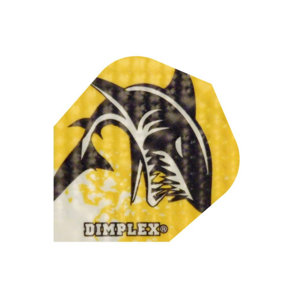 Letky na šipky Harrows Dimplex Shark, černé, žluté