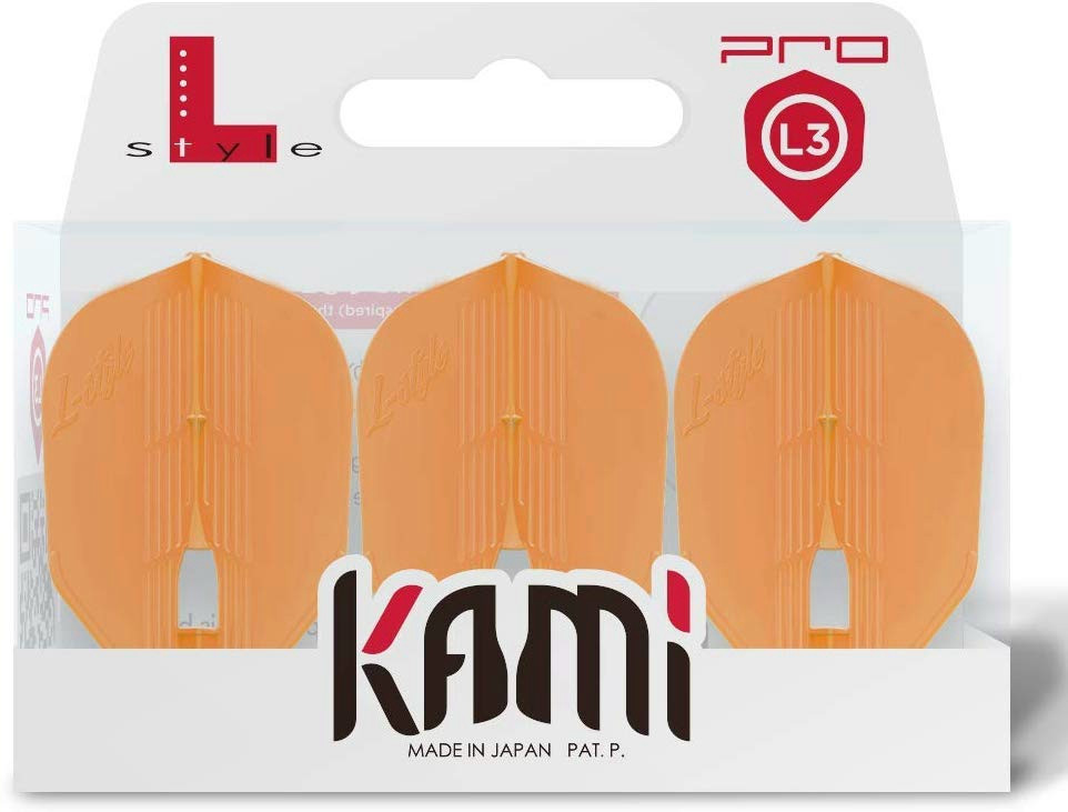 Letky na šipky L-Style Champagne Kami, L3, Shape, oranžové