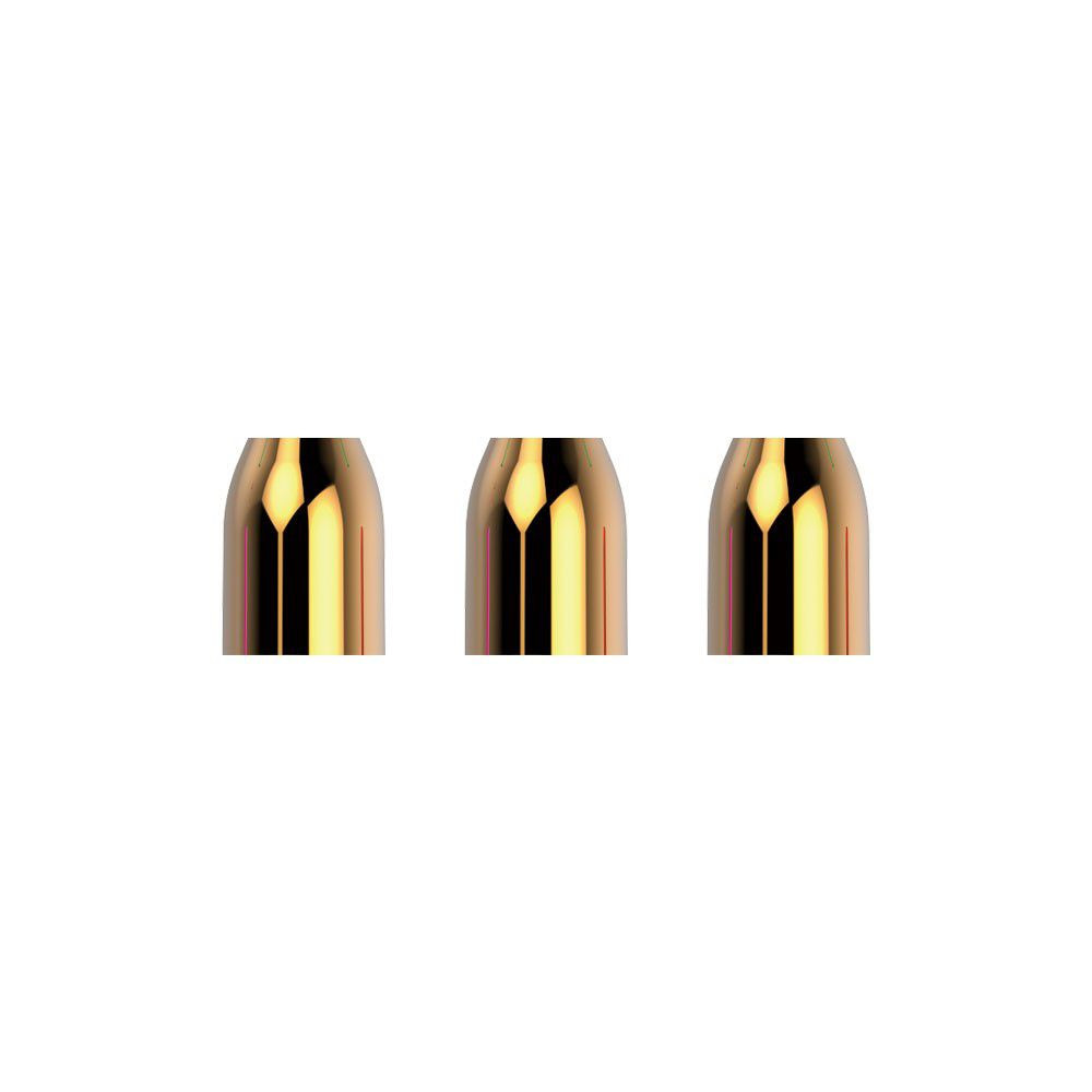 Kroužky na násadky L-Style Premium Champagne Ring kovové, zlaté, 3ks