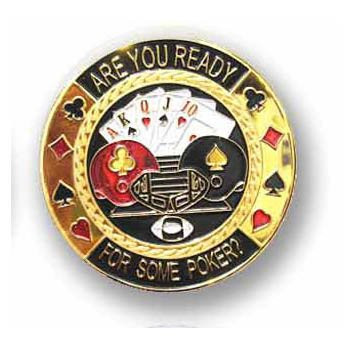 Card guard &quot;Ready for poker&quot; 10-J-D-K-A