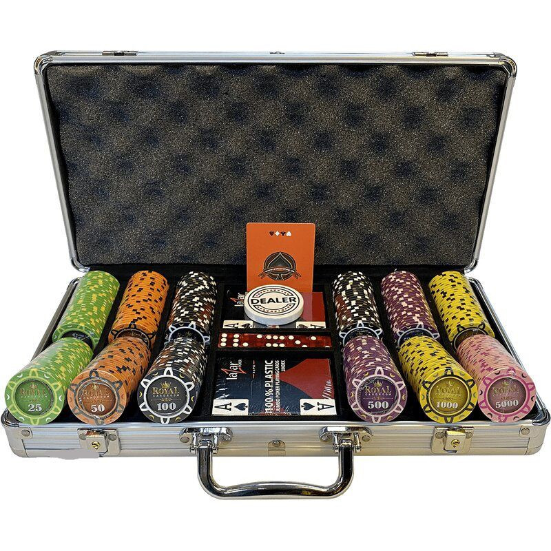 Pokerová sada Royal Cardroom MIX IT 300 ks, 13g žetony, vysoké hodnoty