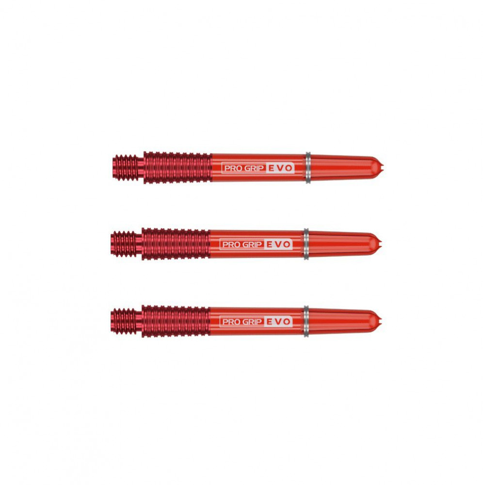 Násadky na šipky Target Pro Grip Evo AL, červené, krátké, 34mm