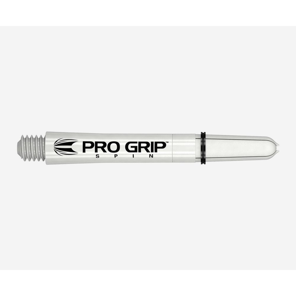 Násadky na šipky TARGET Pro Grip Spin střední 41mm, bílé, 9 ks