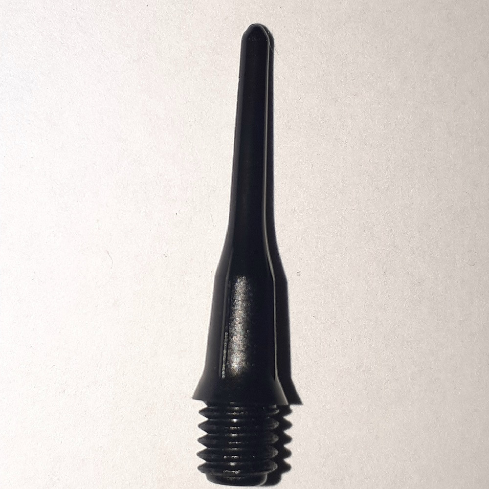 Hroty na šipky plastové L-Style ShortLip soft, černé 22mm, závit 2BA, 50ks
